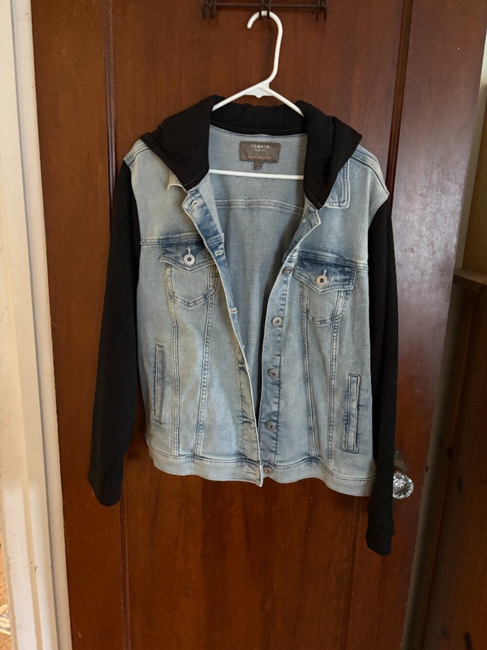 Torrid Denim Jacket Hoodie, Size 3 (size 22/24 equivalent)